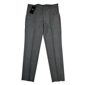 Hugo Boss Genius Slim Fit Trousers Dress Pants Grey Size 34 R